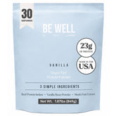 Be Well by Kelly front packaging showing vanilla flavor and clean ingredients