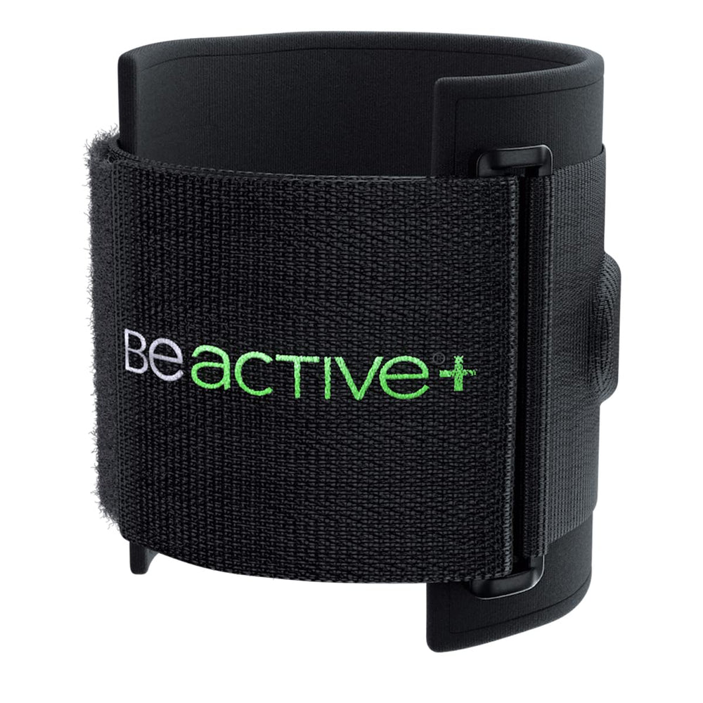 BEACTIVE Plus vista frontal del soporte mostrando diseño y cierre, alivio localizado