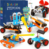 BeAndge caja frontal mostrando los cinco proyectos y beneficios educativos