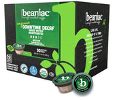 beaniac paquete frontal mostrando diseño y beneficios orgánicos