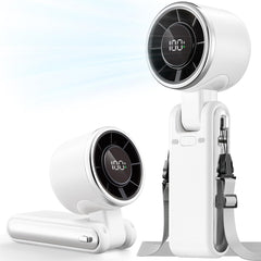 Bearwind frontal del ventilador blanco mostrando diseño elegante y portátil