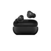 Beats matte black front packaging showing compact earbuds and case for premium portability