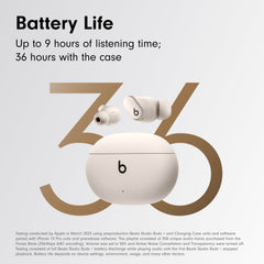 Beats Studio Buds + detalle del transductor que mejora graves y claridad