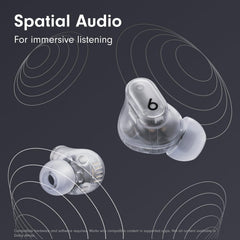 Beats Studio Buds + four ear tip sizes displayed for a secure, comfortable fit