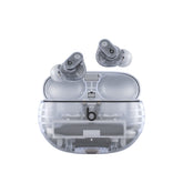 Beats Studio Buds + front view showcasing sleek design and confident style