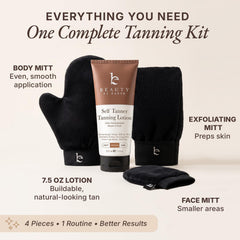 Beauty by Earth kit completo expuesto para una aplicación profesional en casa