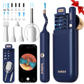 BEBIRD Earsight Plus R37R frontal mostrando diseño azul y cámara, control visual seguro