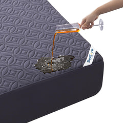 BEDLORE vista frontal del protector azul marino mostrando diseño elegante y protección