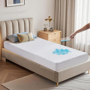 BEDLORE protector frontal en empaque mostrando ajuste y protección
