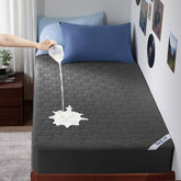 BEDLORE vista frontal del protector Twin XL mostrando cobertura completa y acabado acolchado