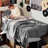 Bedsure front view of Twin XL five-piece set showing coordinated pieces and convenience