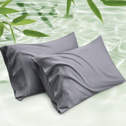 Bedsure funda de almohada frontal mostrando tamaño King y acabado sedoso