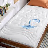 Bedsure protector frontal del empaque mostrando tamaño Twin XL y beneficios