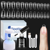 Beetles Gel Nail Kit etch-x empaque frontal y contenido completo, práctico