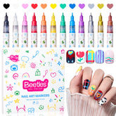 Beetles Gel Polish frontal del estuche con 12 colores, organización práctica