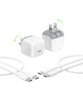 Belkin BoostCharge 45W front view showing compact charger and branding for travel convenience