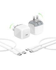 Belkin BoostCharge 45W front view showing compact charger and branding for travel convenience