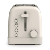 BELLA toaster front view in Oatmilk showing sleek design and easy controls for style