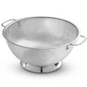 Bellemain colander front view showing polished stainless finish and capacity