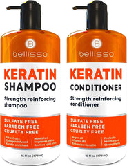 BELLISSO front packaging set showing bottles for strengthening and shine