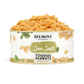 Belmont Peanuts frente del paquete mostrando 20 oz y sellado doble frescura