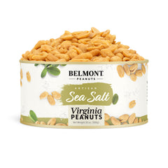 Belmont Peanuts frente del paquete mostrando 20 oz y sellado doble frescura