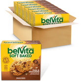 belVita front packaging showing oats and chocolate benefit quick breakfast