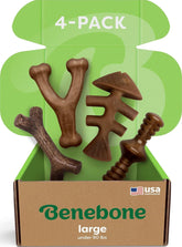 Benebone frente pack grande mostrando cuatro huesos resistentes y duraderos