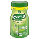 Benefiber frasco frontal mostrando el envase y la cantidad, facilita identificar el suplemento