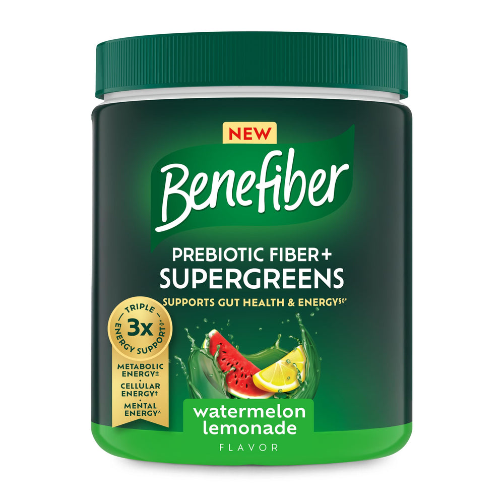 Benefiber tarro frontal mostrando el envase y sabor sandía-limón