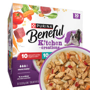 Beneful pack 30 latas frente mostrando variedad y conveniencia