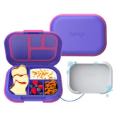 Bentgo front view showing compact leakproof lunchbox and secure latch benefit