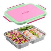 Bentgo front packaging showing compact three-compartment lunch box benefit of organized meals