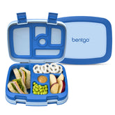 Bentgo front view packed lunch box showing compartments and secure lid benefit organization