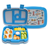 Bentgo front packaging showing prints and secure latches for easy packing