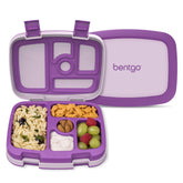 Bentgo front view showing colorful lid and secure latches for easy packing