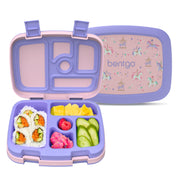 Bentgo front view showing colorful prints and compact profile for easy packing