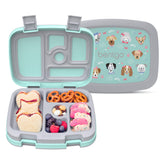 Bentgo front view shows colorful prints and compact shape for easy packing