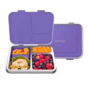 bentgo front view showing compact stainless lunchbox and kid-friendly design benefit