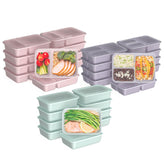 Bentgo front packaging showing full 60-piece meal prep kit and contents for convenience