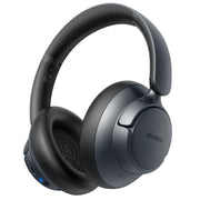 BERIBES front view showing headphones and packaging, highlights portability