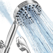 BESAQUO front view shower head showing full spray face and balanced coverage