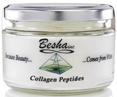 BESHA INC envase frontal del colágeno en polvo mostrando diseño y beneficio de pureza