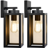BesLowe vista frontal de aplique exterior, acabado elegante y durable