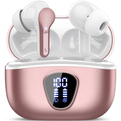 BESNOOW empaquetado frontal mostrando el estuche y auriculares, confianza inmediata