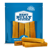 Best Bully Sticks frente del empaque mostrando 4 unidades y beneficios naturales