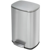 BestMassage front view of stainless steel trash can showing sleek design and space-saving benefit