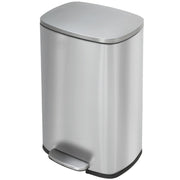 BestMassage front view of stainless steel trash can showing sleek design and space-saving benefit