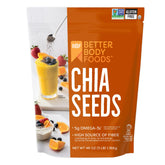 BetterBody Foods empaque frontal de chía, práctico y resistente