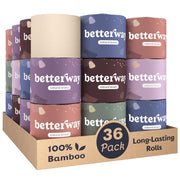 Betterway empaque frontal mostrando 36 rollos y ahorro